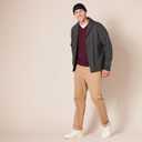 Amazon Essentials Men's V-Neck Pullover Sweater, Burgundy, Small