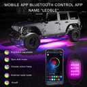 Ohleats Rock Lights for Car, Multi Color RGB LED Rock Lights Kit with APP Control & Music Mode, Waterproof Underglow Rock Neon Light for Pickup Truck SUV, Car Accessories (8 Pods)