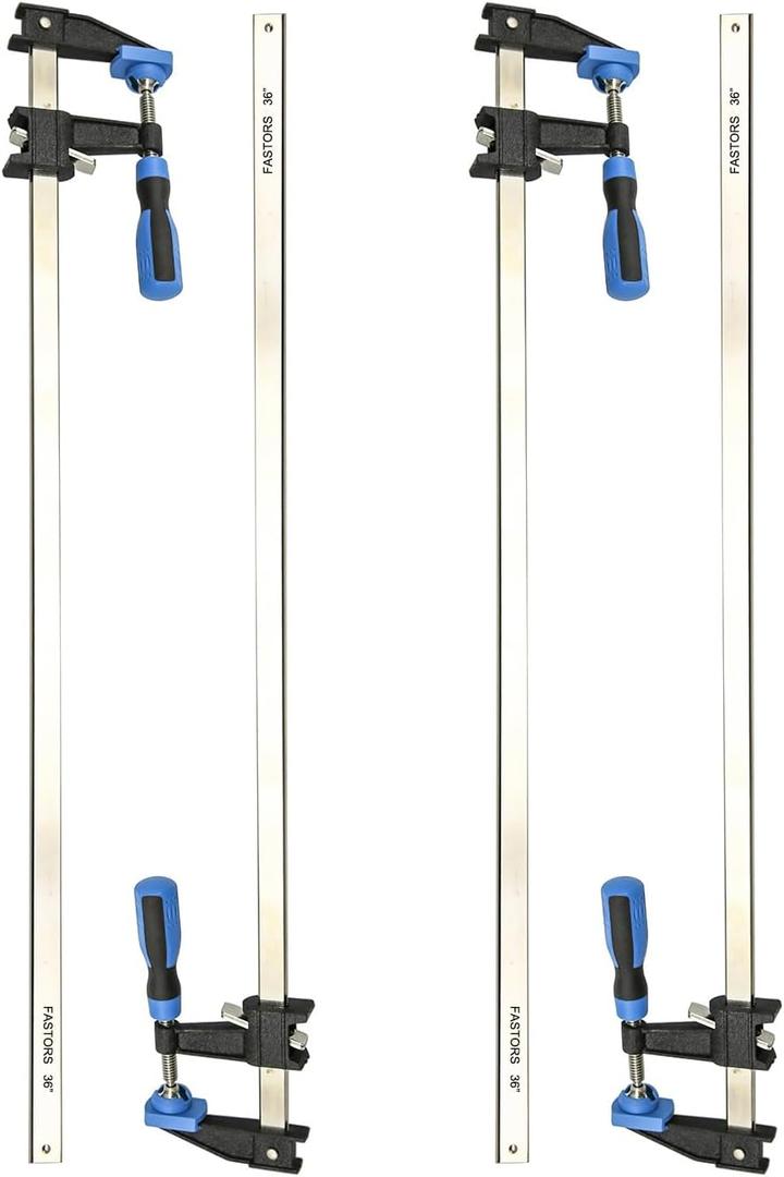 Bar Clamps for Woodworking 36 Inch,4 Pack Wood Clamps Adjustable and Release Quickly,Woodworking Clamps Throat Depth 2.5 Inch,Serrated Steel Rail,Bar Clamps Force 600 Lbs