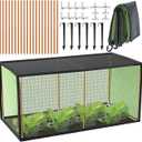 Garden Mesh Plant Enclosure, Plant Shade with Bracket, Mesh Plant Cover, Raised Beds Row Cover Net for Fruits Vegetables Seedlings Flowers, Plant Protection Tent-2.95ft*1.47ft*1.47ft (medium size)