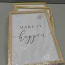 RLWangChao Inspirational Quotes Wall Art Decor 11"X16" 3 Piece Modren Office Stay Positive Work Hard Make It Happen Motivational Wood Framed Sign Living Room Positive Wall Hanging Decoration (Wood)