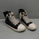 IMPREMEY Women's High Top Sneakers Lace Up PU Leather Shoes with Thick Soles and Zipper, Fashionable Walking Shoes 10.5