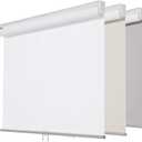 Persilux Cordless Window Blinds (25" W x 72" H, White) Blackout Roller Shades Thermal Insulated UV Protection Energy Saving Cordless Window Shades for Windows, Home and Office, Easy to Install