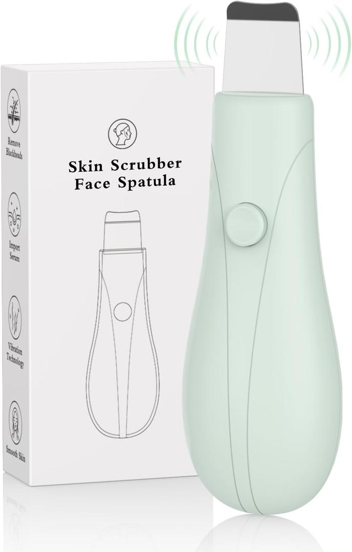 2 x Blackhead Remover Tools, Black Head Remover for Face and Nose, Skin Scrubber Face Spatula Deep Pore Cleaner for Daily Skin Care, Skin Care Tools for Men and Women, Whitehead Removal (Green)