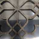 Wood Small Wall Shelves for Candle - Decorative Farmhouse Floating Shelf Candle Sconces for Wall Decor - Rustic Carved Floating Shelf Wooden Shelving for Bathroom Bedroom (Window Grille, Distressed Gray-white)