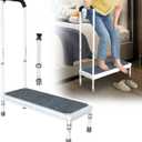Step Stool with Handle for Elderly Adults Medical Bedside Steps for High Beds Seniors Safety Stepping Stool with Handrail Heavy Duty 400lbs Adjustable Handicap Bed Stairs Wide Platform-31