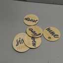 Baby Monthly Milestone Markers Disc, Wooden 3D Milestone Cards for Photos, Baby Announcement Sign,Slate Blue, 1-12 Months, 4 Inches in Size, Pack Of 6