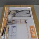 QWR Reinforced Cat Screen Door,Fits Door Opening Size 32''x 80'',Thickened Cat Proof Screen Door with Zipper Closure for Living Room,Kitchen,Bedroom (U-Type,Black)