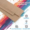 Art3d Premade Board and Batten Paintable Wainscoting Kit, MDF Accent Wall Panel for Kitchen Bedroom Living Room Home Decor Covers 189 x 54 in. Molding Trim Slat with Edge Strip