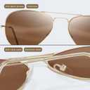 livho Sunglasses for Men Women Aviator Polarized Metal Mirror UV 400 Lens Protection