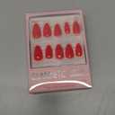 Glamnetic Press On Nails - Fiery Red | Opaque Bright Red Short Almond Fake Nails, Salon Quality | 15 Sizes - 30 Nail Kit