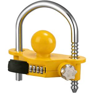 IZTOSS Adjustable Heavy-Duty Trailer Hitch Lock - Safety Ball Hitch Lock for 1-7/8", 2", and 2-5/16" Ball Hitches - Combination Padlock for Enhanced Security and Anti-Theft