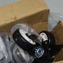 Caster Wheels, 4 Inch Heavy Duty Casters, 2400lbs Capacity (Set of 4) - Industrial Swivel Wheels with Dual-Locking Brakes, Silent & Non-Marking for Workbenches, Carts, Furniture