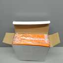 Gueevin 50 Pcs Plastic Pocket Folders,Orange Plastic Folders with Pockets, Letter Size