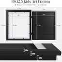 [2 Pack] Kids Art Frames, 10x12.5 Front Opening Kids Artwork Frames Changeable, Displays 8.5x11 With Mat and 10x12.5 Without Mat, Holds 50 Pcs, for 3D Picture, Crafts, Hanging Art, Portfolio Storage