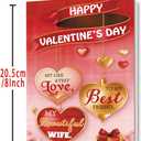 3 x Happy Valentine's Day to My Wife, Wife Valentines Day Cards Gifts for Her Women (LD319)