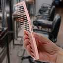 Allegro Combs 6000 Teasing Combs Lift Vent Hair Combs Space Tooth Wide Tooth Barber Stylist Curly Hair Parting 12 Pc. (Rose)