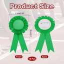 PATIKIL 15Pcs Blank Award Ribbon, 6" x 3" Honorable Participation Badge Ribbons for Competition Sports Event Classroom Prize 1st 2nd 3rd Place Medals, Green