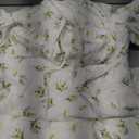 Women Puff Sleeve Floral Maxi Dress Cottagecore Smocked Side Split Dresseses Light Green Small
