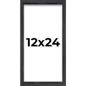 12x24 Shadow Box & Newspaper Frame Black | 3/4" Depth of Usable Space| Interior Size 12x24 or 24x12 Inches| UV Resistant Acrylic, Acid-Free Backing, Wall Hangers | Made in USA