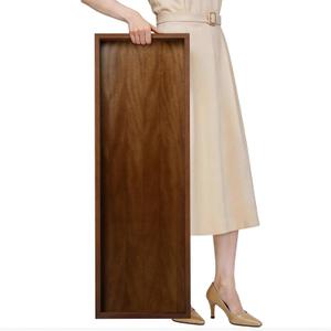 MAONAME Extra Large Ottoman Tray, 36 x 12 Inches Black Walnut Wooden Tray