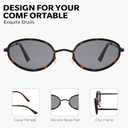 BOTEN Retro Oval Sunglasses for Women 90s Small Gold Frame Sun Glasses Lightweight Cute Chic Sunnies