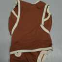 Kuoser Dog Recovery Suit, Soft & Breathable Fabric, Anti Licking, Cone Alternative, Brown, Medium (14-25LB)