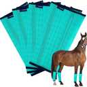 Horse Fly Boots, Breathable Mesh Protection Set of 4, Comfortable Pony Leggings, Breathable Mesh Design, Equines Supplies for Reduce Stomping, Hoof Damage & Leg Fatigue (Green, Large)