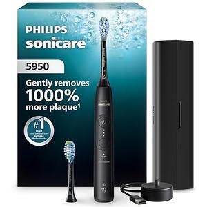 Philips Sonicare 5950 Series Electric Toothbrush with Travel Case, Pressure Sensor, 21-Day Runtime, 6 Brushing Settings, SmarTimer, BrushPacer