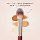 BK BEAUTY 108 PRECISION POWDER MAKEUP BRUSH Pro-Designed Tapered Brush for Precise Under-Eye Setting, Crease-Free Finish, and Subtle Highlighting