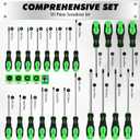 141-Piece Magnetic Screwdriver Set with Plastic Rack, Torx/Slotted/Phillips Precision Screwdrivers, SAE & Metric Hex Key Kit, Ratchet Handle & Screwdriver Bits, DIY Tools for Gift