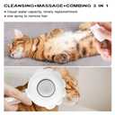 Cat Hair Brush for Shedding, 3-in-1 Pet Spray Hair Removal Comb with Visual Spray & Release Button, Waterproof Dog Grooming Brush for Furry Pet (White)