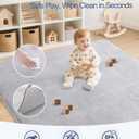 SEPARO Thick Baby Play Mat for Floor,50 x 50 Playpen Mat,Tummy Time Foam Mats,Ultra Soft Support & Plush Feel,Easy Care with Non-Slip Cushioned for Infant,Kids and Toddler Crawling,Grey