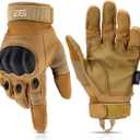 Glove Station Tactical Gloves for Men  Touchscreen Utility Gear with Hard Knuckle Protection Used in Motorcycle, Airsoft, Combat, Police, Shooting & Outdoor Work Tan - Hard Knuckle X-Large