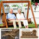 MVRFN Replacement Cushions for Outdoor Furniture 60 Inch Waterproof Porch Swing Cushions 3 Seater with Backrest Extra 5" Thicken Durable Patio Long Bench Cushions(Brown 60×40×5inch)