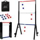 Steel Ladder Ball Game Set with 6 Bolas Assembly-Free Ladder Toss Includes Scorekeeper and Carry Case Yard Outdoor Games for Adults & Family