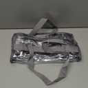 BAGAIL Clear Bags 12x6x12 Stadium Approved Clear Tote Bag with Zipper Closure Crossbody Shoulder Bag with Adjustable Strap (Grey)