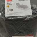 QPAU Snow Sled with Premium Canvas Cover, 2 Person Inflatable Heavy Duty Snow Tube with Reinforced Handles, Snow Sleds for Kids and Adults, Winter Toboggan Outdoor Toys Gifts for Family