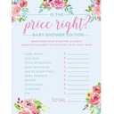 Andaz Press Pink Roses English Tea Party Tea Party Baby Shower Collection, is The Price Right Game Cards, 20-Pack, Games Activities and Decorations, Pack Of 6