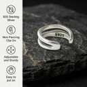 925 Sterling Silver Ear Cuff, Handmade Single Band Adjustable Non Piercing Clip On Cartilage Earring, Minimalist Ear Wrap Faux Piercing Jewelry for Women