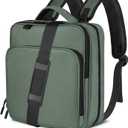 Zipper Binder Bag, 2-inch 3-Rings with Multiple Pockets File Folder - 500 Sheet Capacity, Up to 14 Laptop and Tablet, Detachable Backpack Straps & Shoulder Use for School