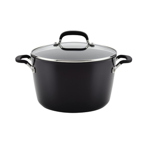 KitchenAid 84805 Hard Anodized Nonstick Stockpot with Lid, 8 Quart - Onyx Black