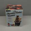 Nostalgia 3 Tier Electric Chocolate Fondue Fountain Machine for Parties - Melts Cheese, Queso, Candy, and Liqueur - Dip Strawberries, Apple Wedges, Vegetables, and More - 24-Ounce - Black, Small