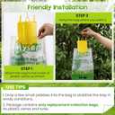 6 Pack Japanese Beetle Trap Bag Refills, Reusable Japanese Beetle Trap Replacement Bags for Backyard Garden Farm Outdoor Use - Easy to Install (Collection Bags Only)