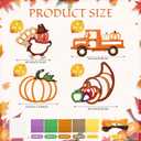 Halloscume 36 Sets Thanksgiving Crafts Kit DIY Tissue Paper Sign Crafts Turkey Pumpkin Fruit Truck Suncatchers Kits Decor for Thanksgiving School Fall Harvest Religious Party Fun Activities