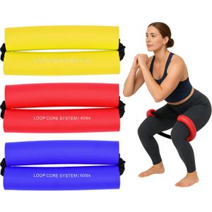 Soulchen 3 Pcs Hip Core System Resistance Bands 20/40/60 Lbs Loop Booty Glute Bands for Working Out to Stretch Strengthen Legs Hips Exercise Equipment for Women Men Adults