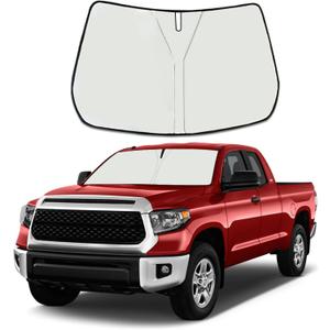 Upgrade Windshield Sun Shade for Toyota Tundra 2007-2021, Foldable Windshield Sun Visor Blocks UV Rays