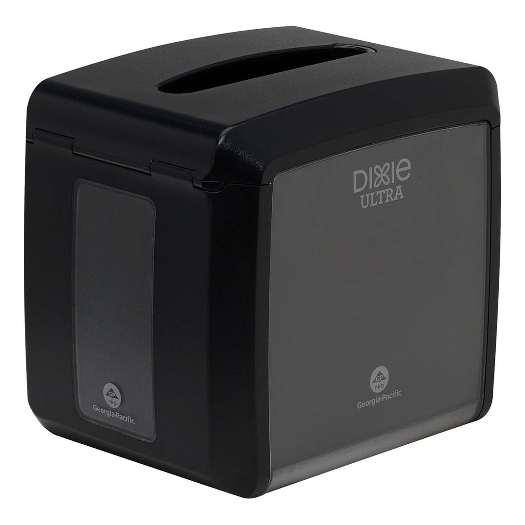 Dixie Ultra Tabletop Interfold Napkin Dispenser by GP PRO (Georgia-Pacific), Black, 54527A, Holds 275 Napkins, 7.600" W x 6.100" D x 7.200" H