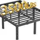 14 Inch King Bed Frame with 6 Mattress Baffles,Upgrade Steel Support