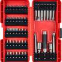 YIYITOOLS Screwdriver Bit Set 48 Piece, Impact Driver Bit Set for Drills and Drivers, Assorted Steel Drill Bits in Storage Case for Wood Metal Cement Drilling and Screwdriving,YY2020052 (One Size)